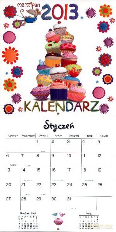 Kalendarz ścienny Mufiny 2013. Marzipan [KSIĄŻKA]