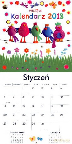 Kalendarz ścienny Ptaszki 2013. Marzipan [KSIĄŻKA]