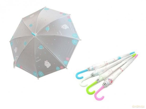 Parasolka króliczek 100 mix kol dł. 75cm