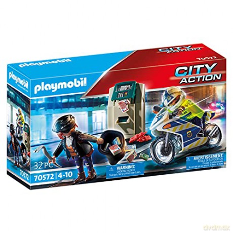Playmobil- Policyjny motor: Pościg za przestępcą 70572