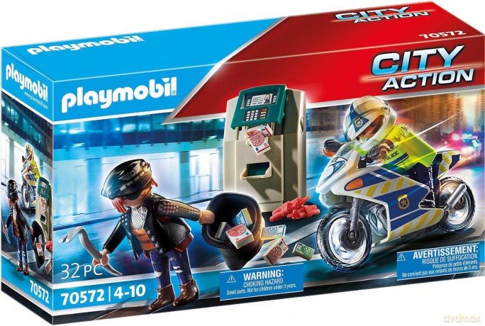 Playmobil- Policyjny motor: Pościg za przestępcą 70572