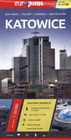 Katowice. Plan miasta 1:20 000. Europilot wersja plastik [KSIĄŻKA]