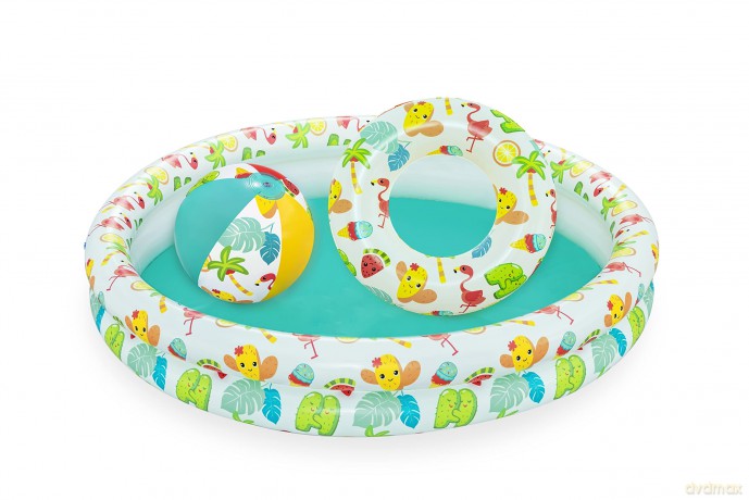 Zestaw Play, basen: 112cm (po napompowaniu 122x20cm) 2 pierścienie, 51124
