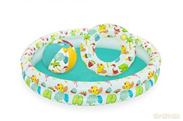 Zestaw Play, basen: 112cm (po napompowaniu 122x20cm) 2 pierścienie, 51124
