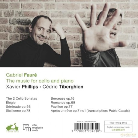 Faure: The Music For Cello And Piano Phillips Tiberghien [CD]