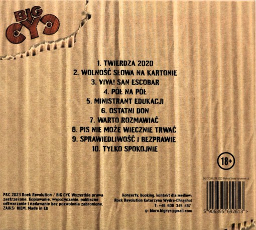 Big Cyc: Wolność słowa na kartonie (digipack) [CD]