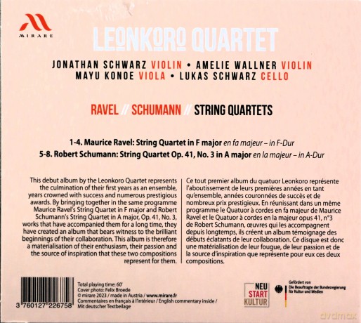 Ravel Schumann: String Quartets Leonkoro Quartet (digipack) [CD]