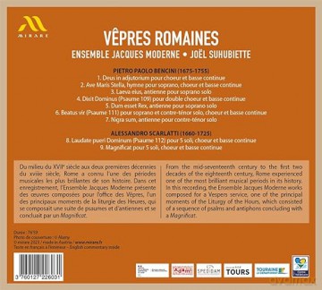 Ensemble Jacques Moderne Suhubiette: Vepres Romaines (digipack) [CD]