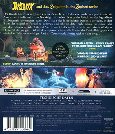Asterix: The Secret of the Magic Potion (Asterix i Obelix. Tajemnica magicznego wywaru) [Blu-Ray 4K]+[Blu-Ray]