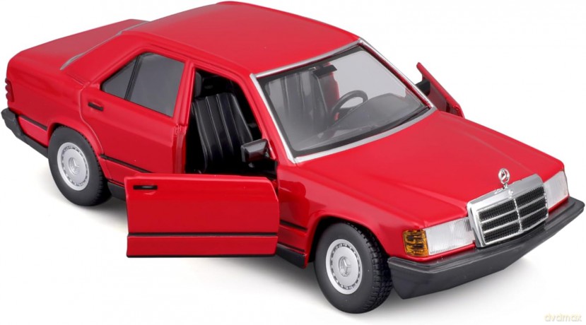 Model metalowy Mercedes Benz 190E 1987 1/24 czerwony