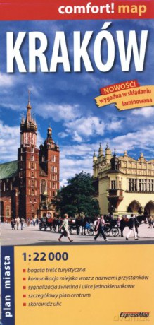 Kraków. Laminowany plan miasta w skali 1:22 000 [KSIĄŻKA]