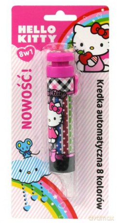 Kredka automatyczna 8 kolorów Hello Kitty [KSIĄŻKA]