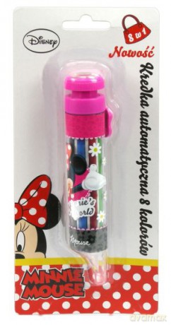 Kredka automatyczna 8 kolorów Myszka Minnie [KSIĄŻKA]