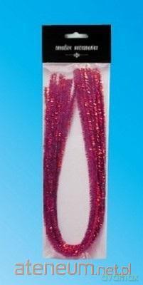 Druty chenille czerwone 9mmx50cm 10szt