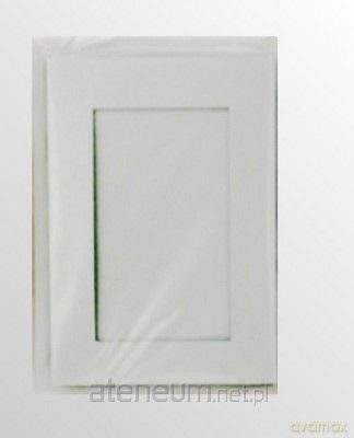 Karta passepartout + koperta srebrna 5szt