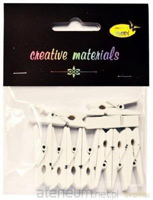 Klamerki białe 35mm 10szt