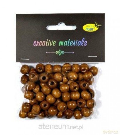 Koraliki drewniane brąz 10mm 25g
