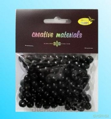 Koraliki drewniane czarne ok 26g ok150szt