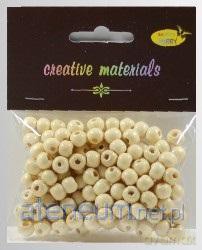 Koraliki drewniane kremowe ok 24g ok150szt