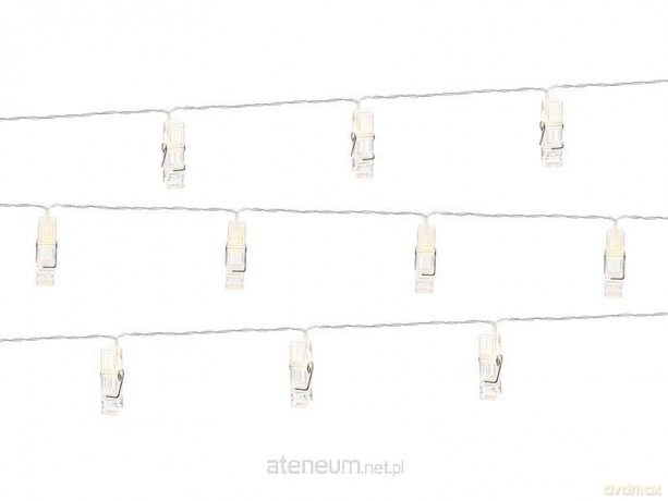 Lampki LED klamerki bezbarwne 1.4m