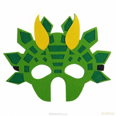 Maska filcowa zwierzątka - dinozaur