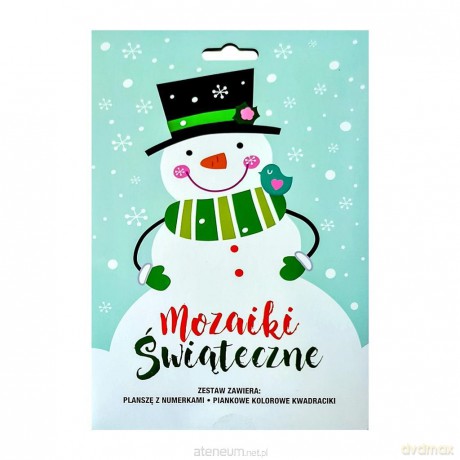Mozaika z pianki DIY Bałwanek