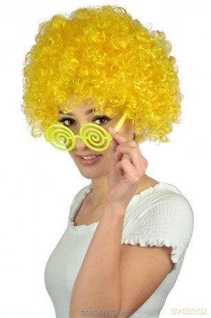 Peruka afro XXL żółta