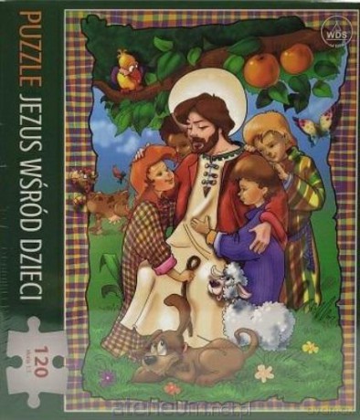 Puzzle 120 el. - Jezus wśród dzieci [PUZZLE]