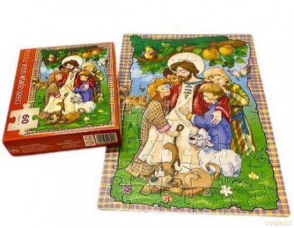 Puzzle 60 el. - Jezus wśród dzieci [PUZZLE]