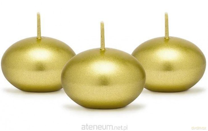 Świeca pływająca Dysk złota 4cm 50szt
