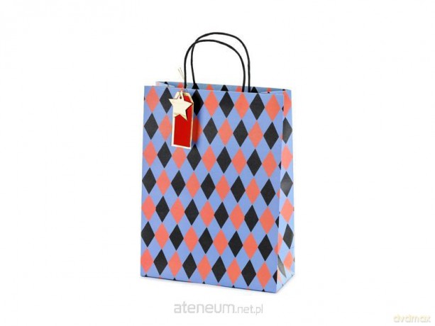 Torebka na prezenty Romby 10x24x32cm MIX