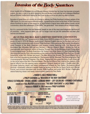 Invasion of the Body Snatchers (Inwazja łowców ciał) [Blu-Ray 4K]