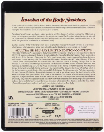 Invasion of the Body Snatchers (Inwazja łowców ciał) [Blu-Ray 4K]