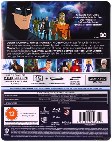 Justice League - Crisis On Infinite Earths Part 1 (steelbook) [Blu-Ray 4K]+[Blu-Ray]