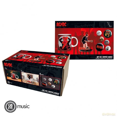 AC/DC - Pck Mug320ml + Acryl + Badge Pack Mix