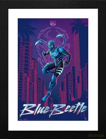 DC COMICS - Framed print Blue Beetle movie poster (30x40)