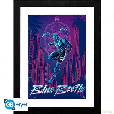 DC COMICS - Framed print Blue Beetle movie poster (30x40)