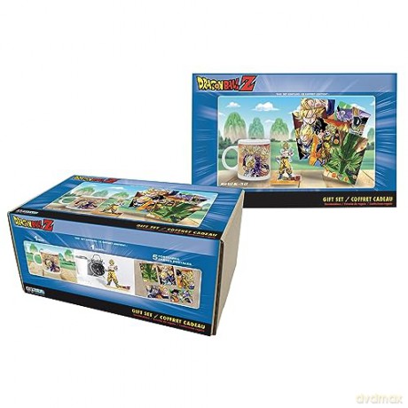 DRAGON BALL - Zestaw prezentowy Kubek 320ml + Akryowa figurka + Pocztówki Goku