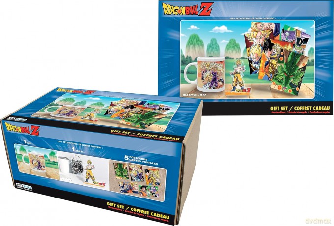 DRAGON BALL - Zestaw prezentowy Kubek 320ml + Akryowa figurka + Pocztówki Goku