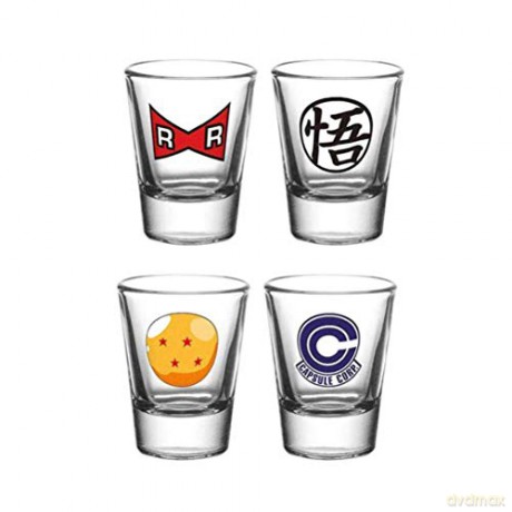 DRAGON BALL - Set of 4 Shooters - DBZ/Mix