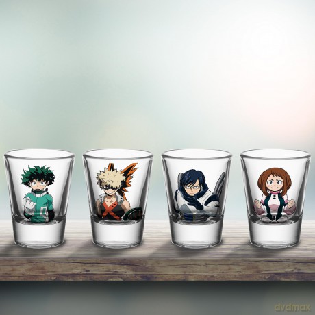 MY HERO ACADEMIA - Zestaw 4 kieliszków do shotów - Heroes