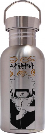 NARUTO SHIPPUDEN - Canteen Steel Bottle - Naruto Jutsu