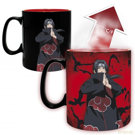 NARUTO SHIPPUDEN - Zestaw kubek zmieniający kolor + podkładka Akatsuki