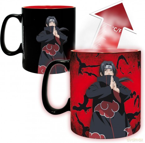 NARUTO SHIPPUDEN - Zestaw kubek zmieniający kolor + podkładka Akatsuki