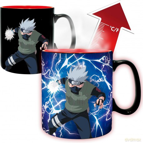 NARUTO SHIPPUDEN - Zestaw kubek zmieniający kolor + podkładka Akatsuki