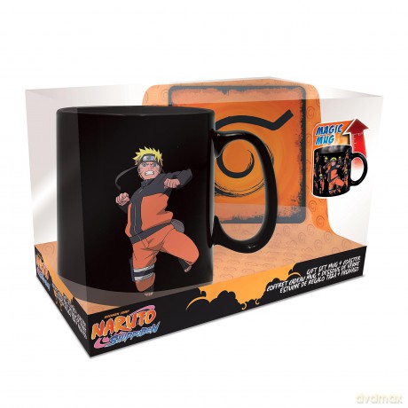 NARUTO SHIPPUDEN - Gift set Kubek Heat Change 460ml + Coaster Konoha