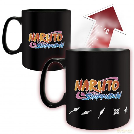 NARUTO SHIPPUDEN - Gift set Kubek Heat Change 460ml + Coaster Konoha