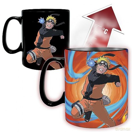 NARUTO SHIPPUDEN - Gift set Kubek Heat Change 460ml + Coaster Uchiha