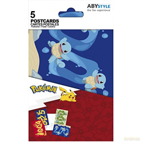 POKEMON - Postcards - Gen 1 starters x5 (14,8x10,5)