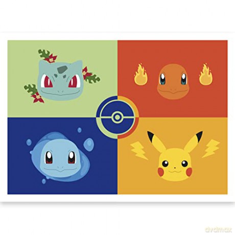 POKEMON - Postcards - Gen 1 starters x5 (14,8x10,5)